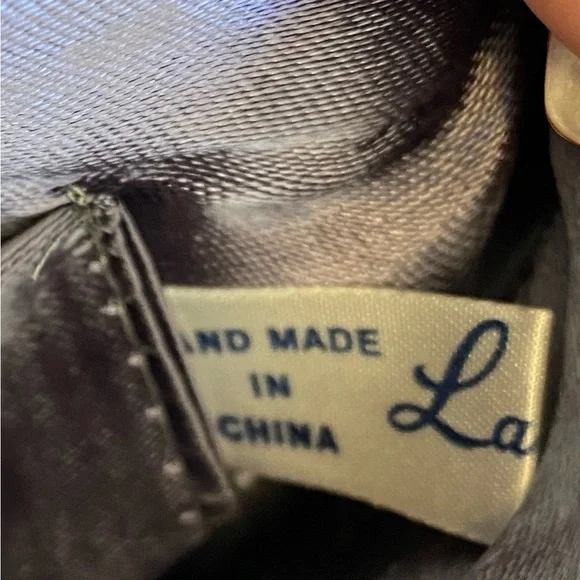 Vintage and stunning, La Regale hand beaded hand bag/clutch Blue Silver - Picture 7 of 9